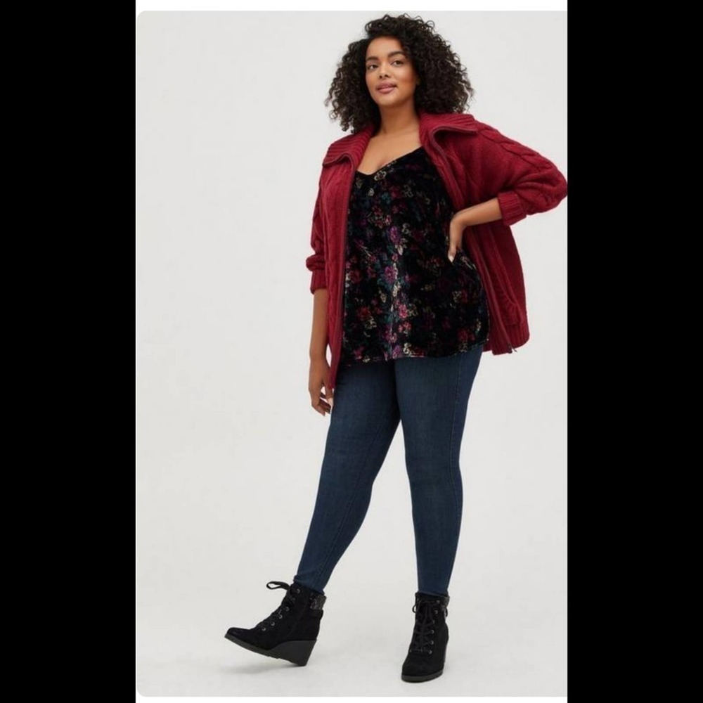 Torrid Floral Velvet Swing‎ Cami